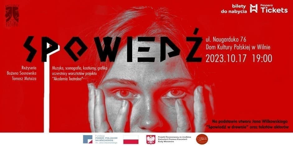 Spowiedź Polski Teatr w Wilnie